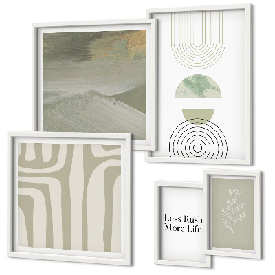 Set slika iznad kauča Elegantna pastelna grafika prirode