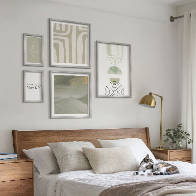 Set slika iznad kauča Elegantna pastelna grafika prirode