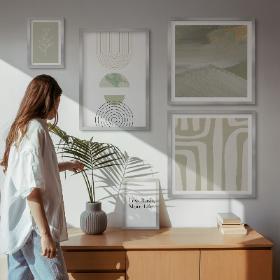 Set slika iznad kauča Elegantna pastelna grafika prirode