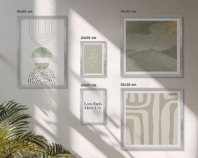 Set slika iznad kauča Elegantna pastelna grafika prirode