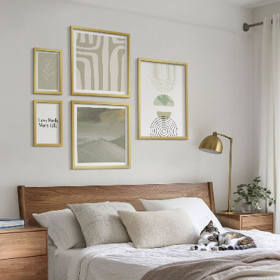 Set slika iznad kauča Elegantna pastelna grafika prirode