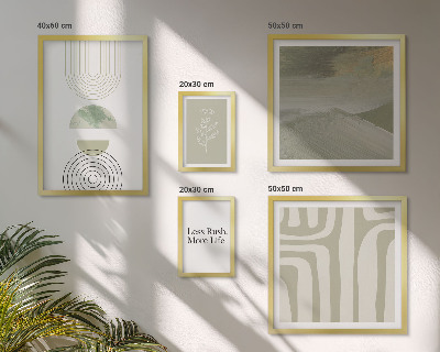 Set slika iznad kauča Elegantna pastelna grafika prirode