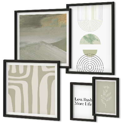 Set slika iznad kauča Elegantna pastelna grafika prirode
