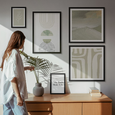 Set slika iznad kauča Elegantna pastelna grafika prirode