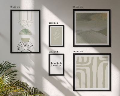 Set slika iznad kauča Elegantna pastelna grafika prirode