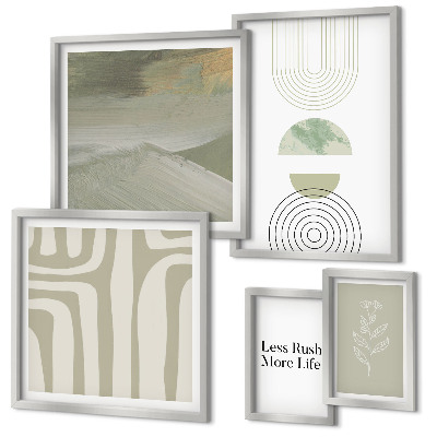 Set slika iznad kauča Elegantna pastelna grafika prirode
