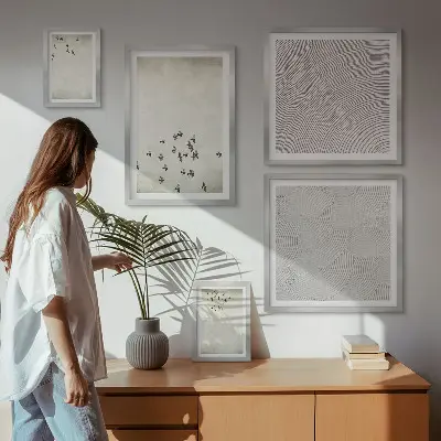 Set od 5 slika u okviru minimalistički motivi ptica