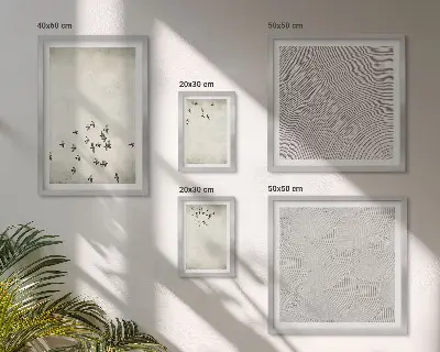 Set od 5 slika u okviru minimalistički motivi ptica
