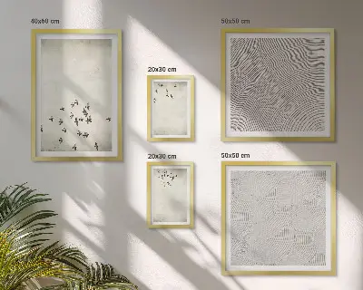 Set od 5 slika u okviru minimalistički motivi ptica