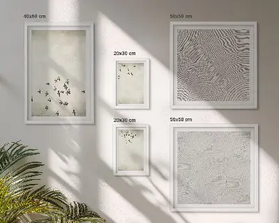 Set od 5 slika u okviru minimalistički motivi ptica