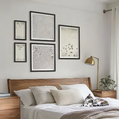 Set od 5 slika u okviru minimalistički motivi ptica