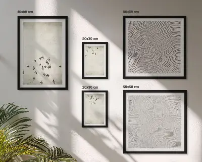 Set od 5 slika u okviru minimalistički motivi ptica