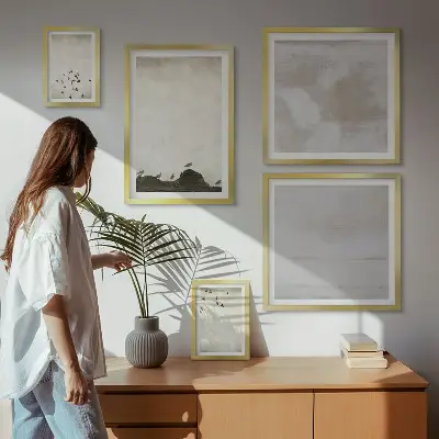 Minimalističke ptice u letu poliptih u okviru