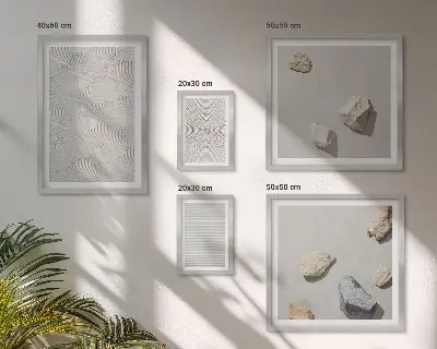 Geometrijski kartonski kamenčići poliptih u okviru