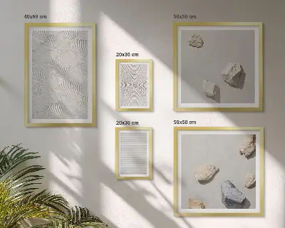Geometrijski kartonski kamenčići poliptih u okviru