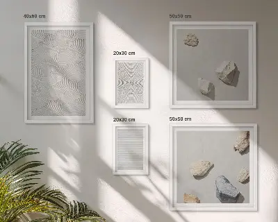 Geometrijski kartonski kamenčići poliptih u okviru