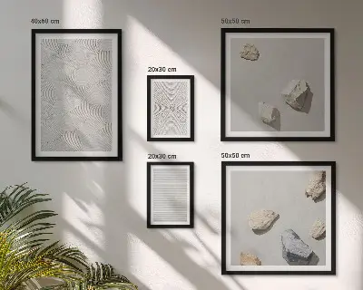 Geometrijski kartonski kamenčići poliptih u okviru