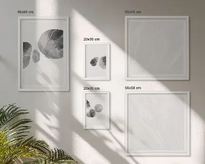Apstraktna slika prskanjem boje set od 5 slika u okviru
