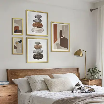 Apstraktna boho umjetnost poliptih u okviru
