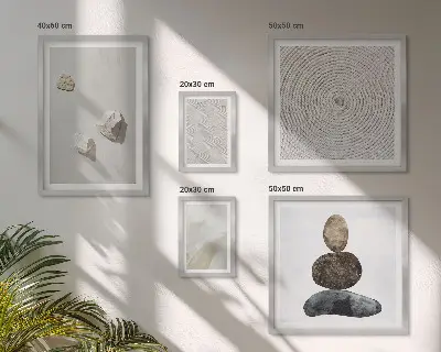 Set slika iznad kauča moderne boje pješčanog kamena