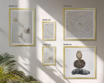 Set slika iznad kauča moderne boje pješčanog kamena
