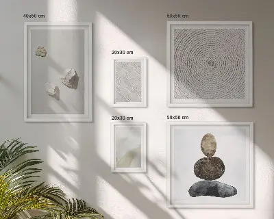 Set slika iznad kauča moderne boje pješčanog kamena