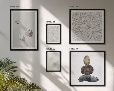 Set slika iznad kauča moderne boje pješčanog kamena