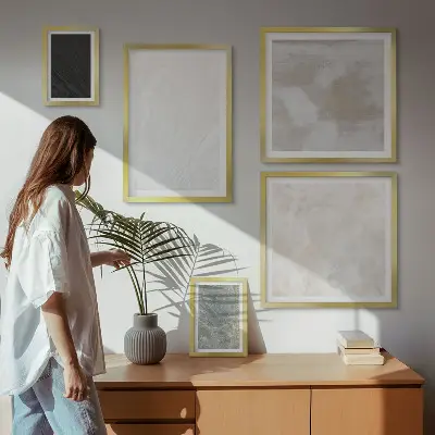 Set slika za iznad kauča motiv elegantnih kamenih građevina