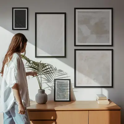 Set slika za iznad kauča motiv elegantnih kamenih građevina