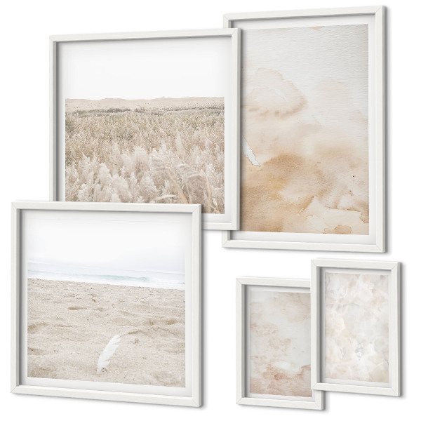 Set 5 slika u okviru Pastelne moderne teksture