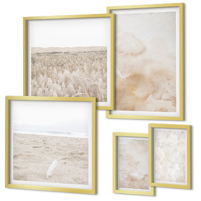 Set 5 slika u okviru Pastelne moderne teksture