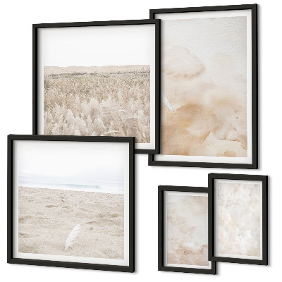 Set 5 slika u okviru Pastelne moderne teksture