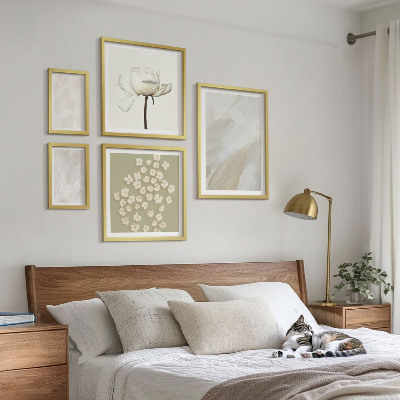 Set slika iznad kauča Cvijeće, moderne boho teksture