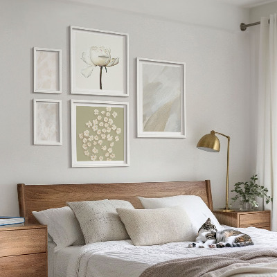 Set slika iznad kauča Cvijeće, moderne boho teksture