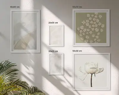 Set slika za iznad kauča cvjetni motivi s modernim boho teksturama