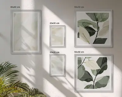 Apstraktni boho zidna dekoracija poliptih u okviru svijetle boje