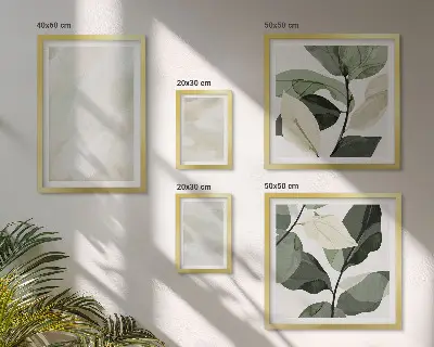 Apstraktni boho zidna dekoracija poliptih u okviru svijetle boje