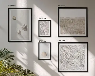 Set od 5 slika u okviru motivi laganih boho tekstura pijeska