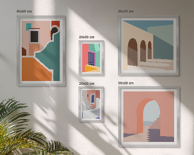 Set 5 slika u okviru Šarene ilustracije zgrada