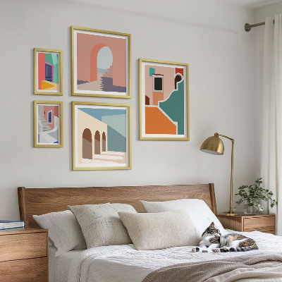 Set 5 slika u okviru Šarene ilustracije zgrada