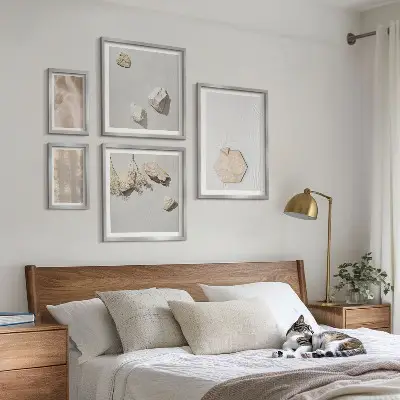 Poliptih u okviru suptilne prirodne boho teksture