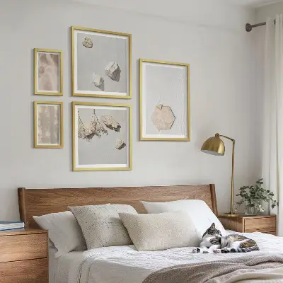 Poliptih u okviru suptilne prirodne boho teksture