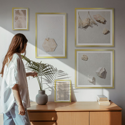 Poliptih u okviru Suptilne boho prirodne teksture
