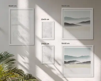 Apstraktna pozadina s bijelim mrljama set od 5 slika u okviru