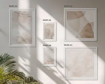 Set slika iznad kauča s motivom akvarel boja boho teksture