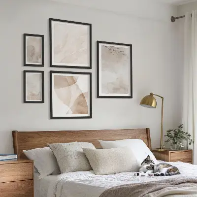 Set slika iznad kauča s motivom akvarel boja boho teksture