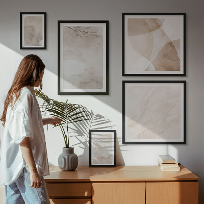 Set slika iznad kauča Akvarel boje boho teksture