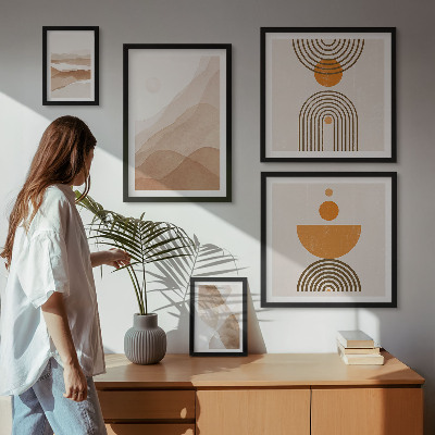 Set 5 slika u okviru Strukture različitih nijansi minimalizma