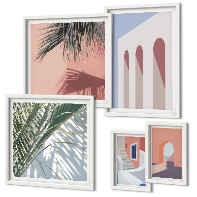 Set slika iznad kauča Ilustracije gradske arhitekture