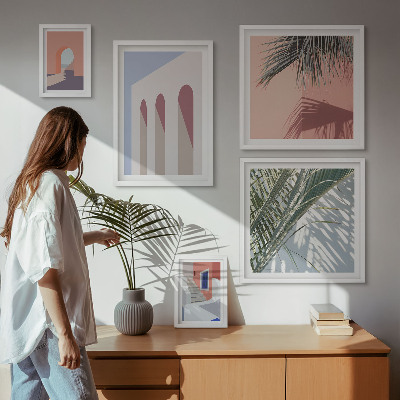Set slika iznad kauča Ilustracije gradske arhitekture